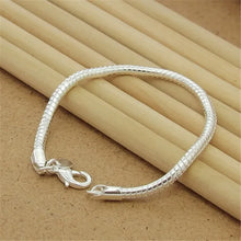 Load image into Gallery viewer, Fine Noble 925 Sterling Silver Solid Chain Bracelet For Women Men Charm Party Gift Wedding party Fashion Jewelry