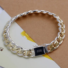 Load image into Gallery viewer, Fine Noble 925 Sterling Silver Solid Chain Bracelet For Women Men Charm Party Gift Wedding party Fashion Jewelry