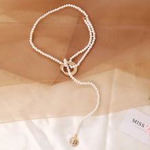 Load image into Gallery viewer, Vintage Pearl Necklaces For Women Fashion Multi-layer Shell Knot Pearl Chain Necklace NEW Coin Cross Choker Jewelry 2022