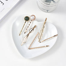Load image into Gallery viewer, 20 PCS Macaron Pearl Acrylic Resin Metal Hair Clips Set 2022