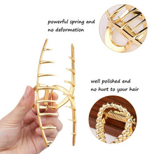 Load image into Gallery viewer, 3 PCS Mental Large Hair Claw Clips for Thick Heavy Hair, Big Non-Slip Hair Catch Barrette Jaw Clamp 2022
