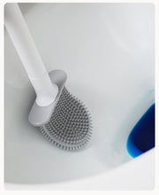 Load image into Gallery viewer, Mini Toilet Brush With Holder Set Long Handled Black Silicone Toilet Cleaner Brush Wall Mounted Wc Toilet Bathroom Accessories