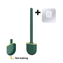 Load image into Gallery viewer, Mini Toilet Brush With Holder Set Long Handled Black Silicone Toilet Cleaner Brush Wall Mounted Wc Toilet Bathroom Accessories