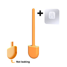Load image into Gallery viewer, Mini Toilet Brush With Holder Set Long Handled Black Silicone Toilet Cleaner Brush Wall Mounted Wc Toilet Bathroom Accessories