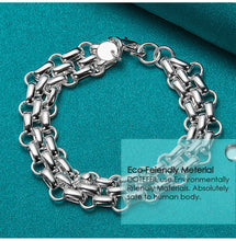 Load image into Gallery viewer, 925 Sterling Silver Lnterlocking Circle Bracelet Chain For Women Fashion Charm Wedding Engagement Party Jewelry