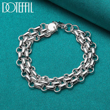 Load image into Gallery viewer, 925 Sterling Silver Lnterlocking Circle Bracelet Chain For Women Fashion Charm Wedding Engagement Party Jewelry