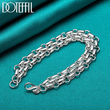 Load image into Gallery viewer, 925 Sterling Silver Lnterlocking Circle Bracelet Chain For Women Fashion Charm Wedding Engagement Party Jewelry