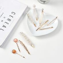 Load image into Gallery viewer, 20 PCS Macaron Pearl Acrylic Resin Metal Hair Clips Set 2022
