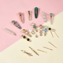 Load image into Gallery viewer, 20 PCS Macaron Pearl Acrylic Resin Metal Hair Clips Set 2022