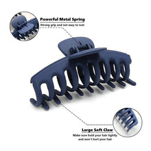 Load image into Gallery viewer, Big Hair Claw Clips for Women Large Claw Clip for Thin Thick Hair Strong Hold 4.33 Inch Nonslip Hair Clips (3 Pcs) 2022