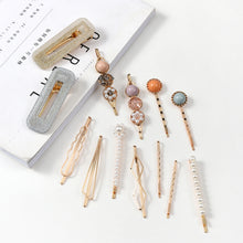 Load image into Gallery viewer, 20 PCS Macaron Pearl Acrylic Resin Metal Hair Clips Set 2022