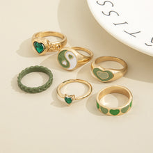 Load image into Gallery viewer, 6 Pcs/Set Retro Finger Ring Set Boho Frog Snake Gold Carved Knuckle Rings for Women Jewelry Gifts