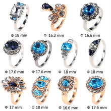 Load image into Gallery viewer, 11Pcs/Set Crystal Rings Set Fashion Luxury Rings For Women Girls Engagement Wedding Rings 2022
