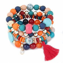 Load image into Gallery viewer, Charm Bracelets for Women Fashion Resin Beads Elastic Bracelet Boho Jewelry 2022