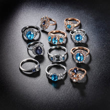 Load image into Gallery viewer, 11Pcs/Set Crystal Rings Set Fashion Luxury Rings For Women Girls Engagement Wedding Rings 2022