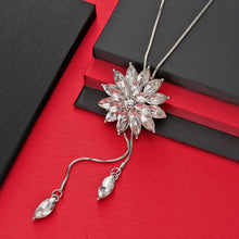 Load image into Gallery viewer, Crystal Long Necklaces for Women Fashion Snowflake Choker Necklaces & Pendants Long Chain Jewelry 2022