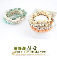 Load image into Gallery viewer, Charm Bracelets For Women Jewelry Rose Flower Multi-layer Wrap Flower Bracelets & Bangles Vintage Pulseras Mujer Pulseiras Femme 2022