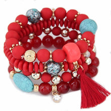 Load image into Gallery viewer, Charm Bracelets for Women Fashion Resin Beads Elastic Bracelet Boho Jewelry 2022