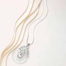 Load image into Gallery viewer, Women Silver Chain Long Necklace Collier Femme Fashion Opal Peacock Choker Necklaces & Pendants Sweater Jewelry 2022