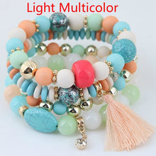 Load image into Gallery viewer, Charm Bracelets for Women Fashion Resin Beads Elastic Bracelet Boho Jewelry 2022