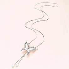 Load image into Gallery viewer, Collier Long Chain Necklaces for Women Fashion Opal Butterfly Necklaces & Pendants Sweater Chain Jewelry 2022