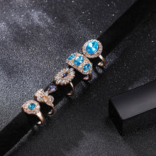 Load image into Gallery viewer, 2 Sets Crystal/Snake Rings Set Fashion Luxury Rings For Women Girls Engagement Wedding Rings 2022