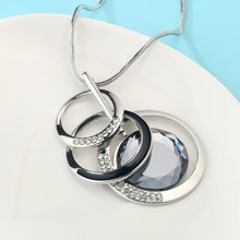 Load image into Gallery viewer, Silver Color Collier Femme Long Necklaces & Pendants for Women Round Statement Necklace Maxi Colar Chain Fashion Jewelry 2022
