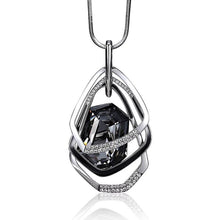 Load image into Gallery viewer, Long Necklace for Women Fashion Silver Color Crystal Maxi Necklaces & Pendants Polygon Statement Collier Jewelry Accessories 2022