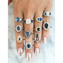 Load image into Gallery viewer, 11Pcs/Set Crystal Rings Set Fashion Luxury Rings For Women Girls Engagement Wedding Rings 2022
