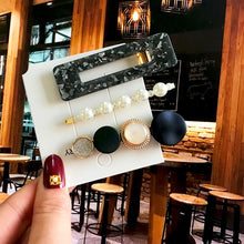 Load image into Gallery viewer, Acrylic Barrettes Headwear Pearl Hair Clip Sets For Women Fashion Geometric Hairpins Hair Accessories Headdress Girl Bobby Clip 2022
