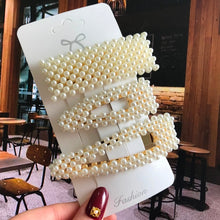 Load image into Gallery viewer, Acrylic Barrettes Headwear Pearl Hair Clip Sets For Women Fashion Geometric Hairpins Hair Accessories Headdress Girl Bobby Clip 2022