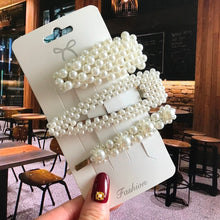 Load image into Gallery viewer, Acrylic Barrettes Headwear Pearl Hair Clip Sets For Women Fashion Geometric Hairpins Hair Accessories Headdress Girl Bobby Clip 2022