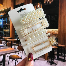Load image into Gallery viewer, Acrylic Barrettes Headwear Pearl Hair Clip Sets For Women Fashion Geometric Hairpins Hair Accessories Headdress Girl Bobby Clip 2022