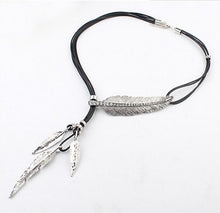Load image into Gallery viewer, Collier Femme Feather Necklaces & Pendants Rope Leather Vintage Maxi Colar For Statement Necklace Women Fashion Jewelry Bijoux 2022