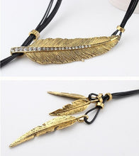 Load image into Gallery viewer, Collier Femme Feather Necklaces & Pendants Rope Leather Vintage Maxi Colar For Statement Necklace Women Fashion Jewelry Bijoux 2022