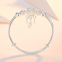 Load image into Gallery viewer, Adjustable 925 Sterling Silver Dreamcatcher Tassel Feather Round Bead Charm Bracelet &Bangle For Women Elegant Jewelry sl209 2022
