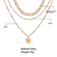 Load image into Gallery viewer, Vintage Necklace on Neck Gold Chain Women's Jewelry Layered Accessories for Girls Clothing Aesthetic Gifts Fashion Pendant 2022 2022