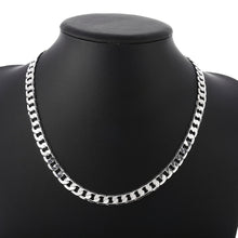 Load image into Gallery viewer, Classic Men's 925 Sterling Silver Necklace high quality Jewelry personality 16-24 inches 8MM necklace fashion Christmas gifts 2022