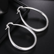 Load image into Gallery viewer, 100% 41MM 925 Sterling Silver Smooth Circle Big Hoop Earrings For Women Lady Fashion Charm High Quality Wedding Jewelry Gift 2022