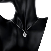 Load image into Gallery viewer, Hot charm 925 sterling Silver necklace earrings Jewelry set for women heart Hollow Fashion Party Christmas Gifts high quality 2022