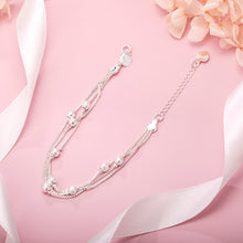 Load image into Gallery viewer, Hot sale 925 sterling Silver Geometry beads Chain Bracelet for Women Fashion Wedding Fine Jewelry Christmas Gift 8inches 2022