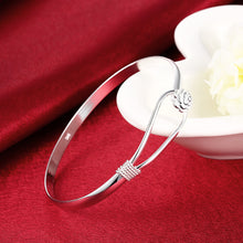 Load image into Gallery viewer, Hot new 925 Sterling Silver Bracelets for Women fine elegant flower bangle adjustable Jewelry Fashion Party Gifts Girl student 2022