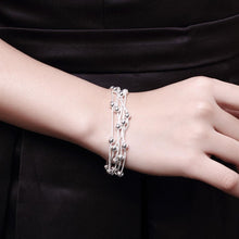 Load image into Gallery viewer, Hot 925 sterling silver Bracelets Snake chain round beads for women Retro Wedding party Wild Christmas Gifts fashion Jewelry 2022