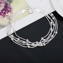 Load image into Gallery viewer, Hot 925 sterling silver Bracelets Snake chain round beads for women Retro Wedding party Wild Christmas Gifts fashion Jewelry 2022