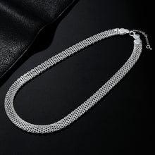 Load image into Gallery viewer, New fine 925 sterling silver Net chain Bracelets necklaces for women korean fashion party wedding accessories jewelry sets gifts 2022