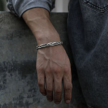 Load image into Gallery viewer, 925 Sterling Silver Twisted Woven Bracelet man women Neutral Retro Thai Original Handmade Exquisite Unique Opening bangle Gift 2022