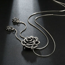 Load image into Gallery viewer, Collier Femme Black Rose Long Necklaces for Women Fashion Crystal Necklace Pendant Jewelry 2022