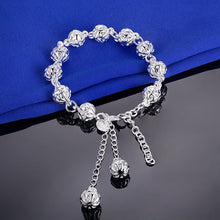 Load image into Gallery viewer, Charm 925 Sterling Silver Bracelets for Women elegant hollow ball Chain Fashion Wedding Party Christmas Gifts fine Jewelry 2022