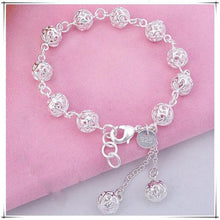 Load image into Gallery viewer, Charm 925 Sterling Silver Bracelets for Women elegant hollow ball Chain Fashion Wedding Party Christmas Gifts fine Jewelry 2022