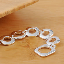 Load image into Gallery viewer, Hot 925 sterling silver Bracelets classic fashion Square chain for woman Wedding party Christmas Gift high quality Jewelry 2022